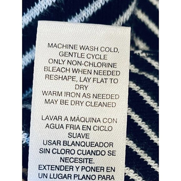 Chicos Sweater Womens XL Black Striped Esther Blazer Cardigan Silk Blend - Picture 7 of 8